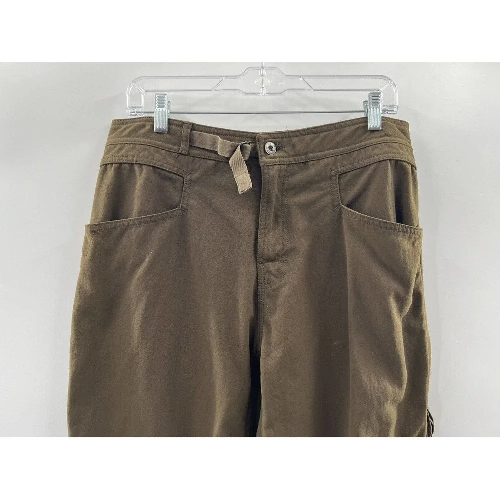 prAna Men’s Hiking Pants Comfort Adjustable Waist Pockets Dark Olive Size Large